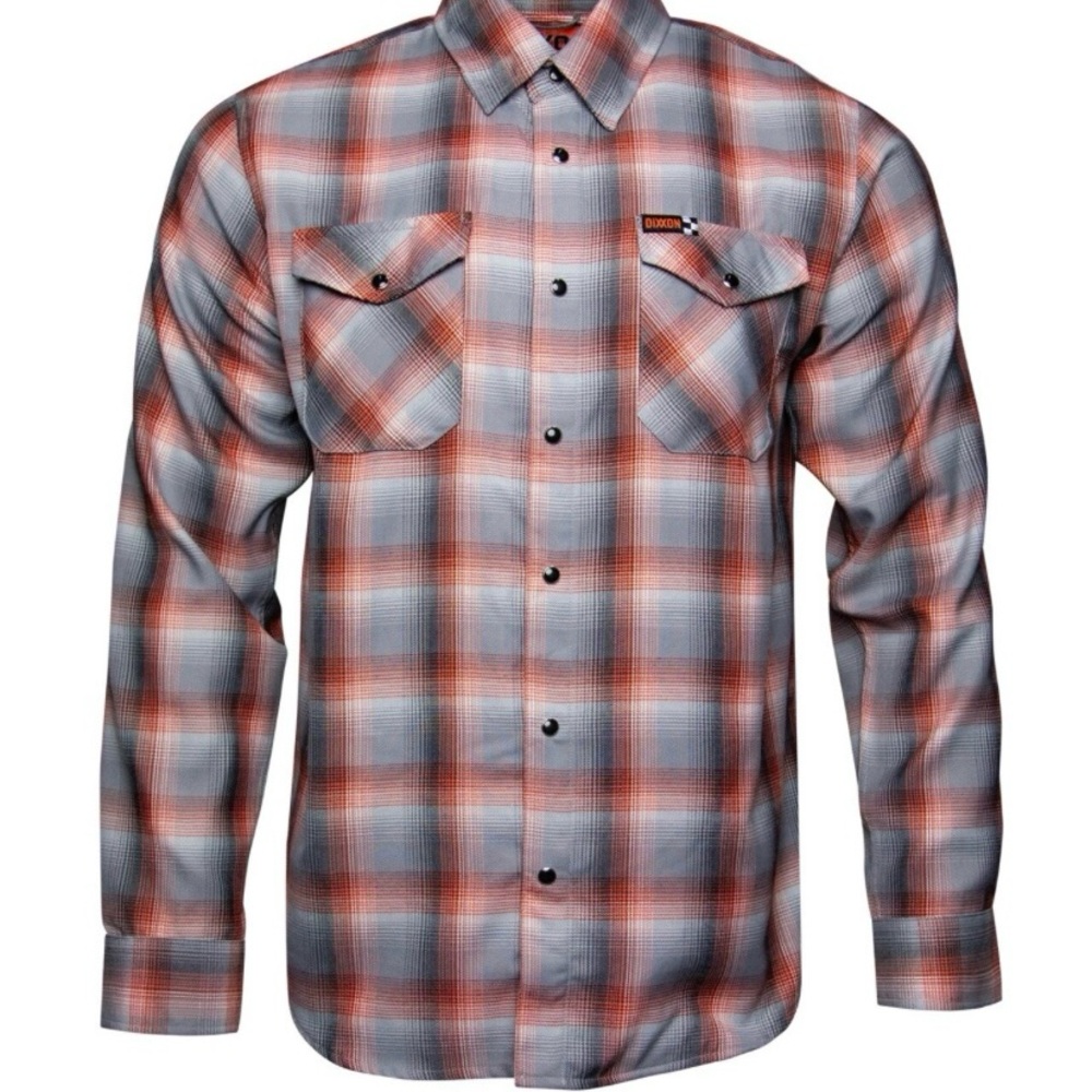 Dixxon Men's The Eagle Flannel Plaid Shirt - Red, Black, White (Size M)